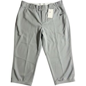 NIKE Softball Pants Womens 3XL Grey AV6718-052 Team Engineered Athletic NWT